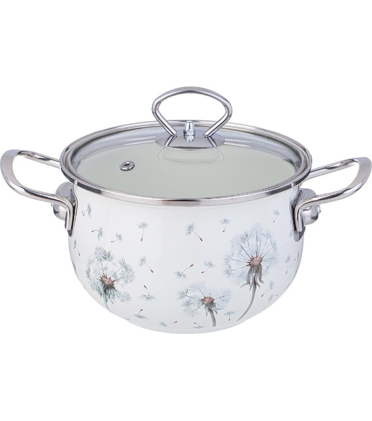 Кастрюля Agness 943-056 DANDELION со ст.крышкой 2л