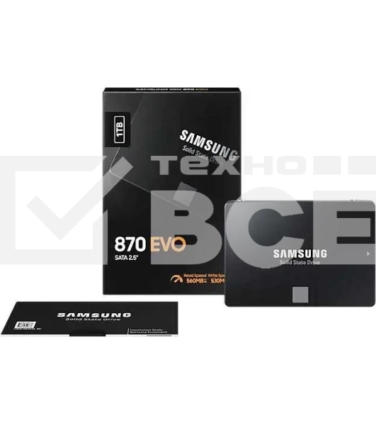 Накопитель SSD Samsung 870 EVO, 1Tb, SATA III, 2.5