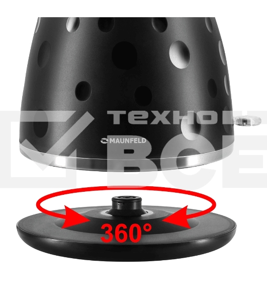 Чайник электрический Maunfeld MFK-647BK черный с хромированными элементами