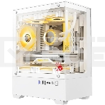 Компьютерный корпус Bloody CC-125 белый без БП mATX 5x120мм 2xUSB2.0 1xUSB3.0 audio bott PSU, фото 1