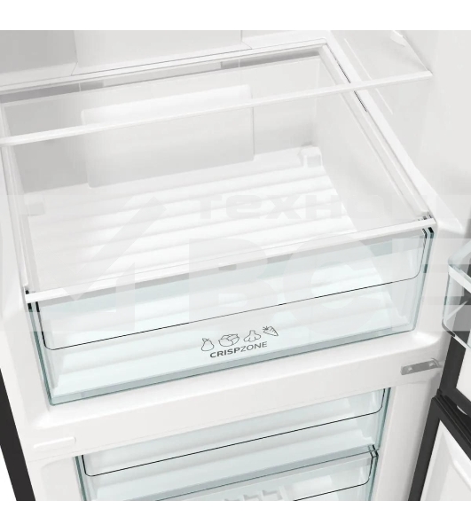 Холодильник Gorenje NRK6202EBXL4 черный матовый двухкамерный 235/96л морозилка снизу, No Frost