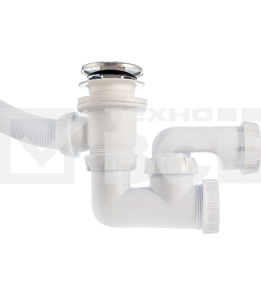 Слив-перелив для ванны WIRQUIN Quick-Clak с перископом L700мм хром