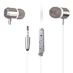 Наушники вакуумные PURE AUX разъем с МК без рег. громкости длина 1.2м More choice G51 (White), фото 1
