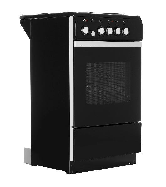 Плита электрическая De Luxe 5004.12э черный, конфорок 4 шт, духовка 46 л, 50 см x 85 см x 50 см