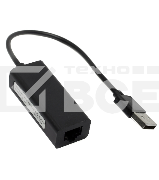 Адаптер USB Ethernet Кабель-адаптер USB2.0 -> RJ45 10/100 Мбит/с, 10см. 5bites UA2-45-02BK