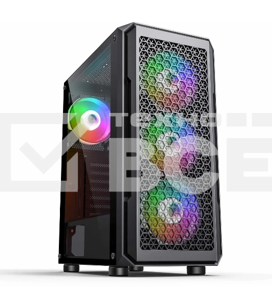 Компьютерный корпус Accord 3338 черный без БП ATX 1xUSB2.0 1xUSB3.0 1xUSB3.1 audio bott PSU