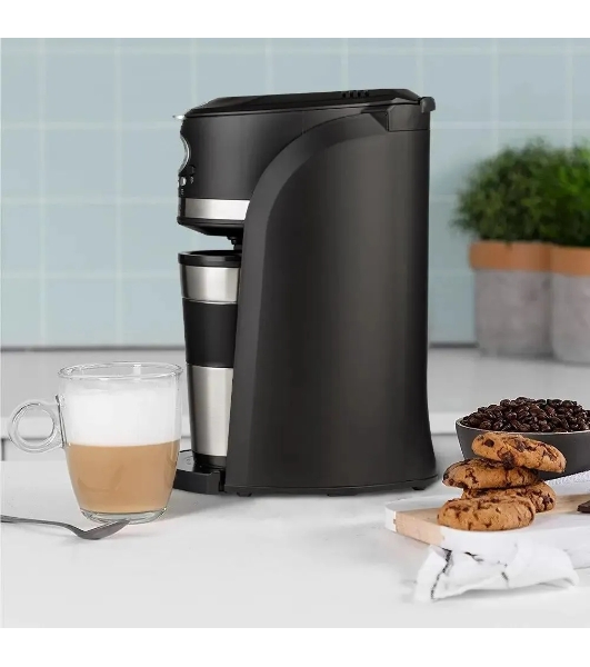 Кофеварка капельная Kitfort КТ-797 черный/нержавеющая сталь, исп. кофе - молотый, 0.42 л, 800 Вт.