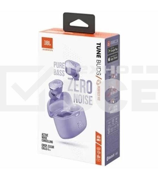 Гарнитура внутриканальные JBL Tune Buds пурпурный беспроводные bluetooth в ушной раковине (JBLTUNEBUDSPURCN)