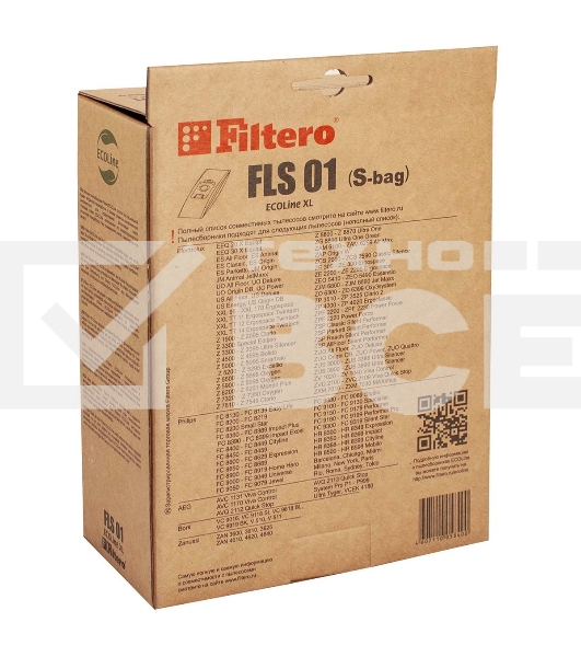 Комплект бумажных пылесборников Filtero FLS01 (S-bag) (10+фильтр) ECOLine XL (R)