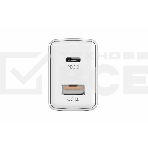 Адаптер Genius PD-20AC. Мощность 20Вт. Совместимость (порт USB-C и порт USB-A), фото2