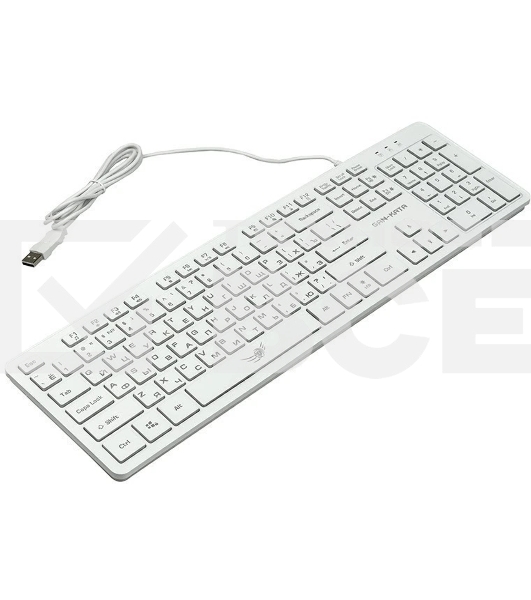 Клавиатура проводная Dialog Gan-Kata KGK-17U WHITE - игровая с RGb-подсветкой, USB, белая