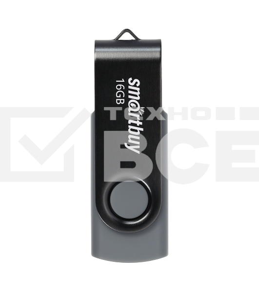 Флешка USB SmartbuyTwist Black (SB016Gb2TWK), 16Gb, USB 2.0, R/W 15/12, черный