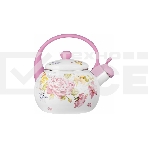 Чайник для плиты LR00-20 LARA (эмаль) PINK 2.5 л, индукционное дно, свисток, автоподъем крышки, фото5