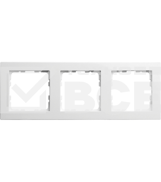 Рамка Jasmart 3-м G-Classic белый глянцевый