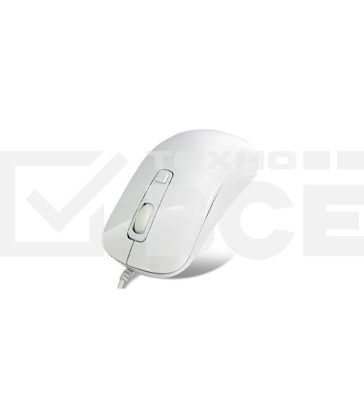 Мышь проводная Crown CMM-20 белый, 1600 dpi, USB Type-A, кнопки - 4