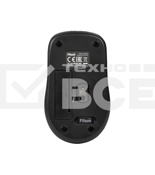 Комплект клавиатура+мышь Filum FL-KTW10-BK беспроводной, USB, 1600 DPI, чёрный