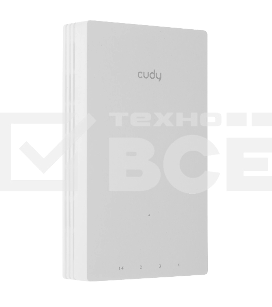 Точка доступа Wi-Fi Cudy AX3000 Gigabit Wall-Plate Wi-Fi 6 Access Point AX3000 Dual Band Wi-Fi 6 Wall Plate Access Point, Chipset MT7981+MT7531AE+MT7976CN, 802.11ax/ac/a/b/g/n, 2402Mbps at 5GHz + 574Mbps at 2.4GHz, 1 x Gigabit PoE-IN Port, 802.3af/at, 4 x Gigabit RJ45 ports, LAN1 support PoE Out, Cudy Mesh Support