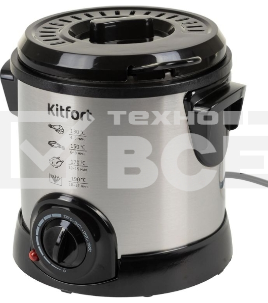 Фритюрница Kitfort КТ-2009 1000Вт серебристый/черный