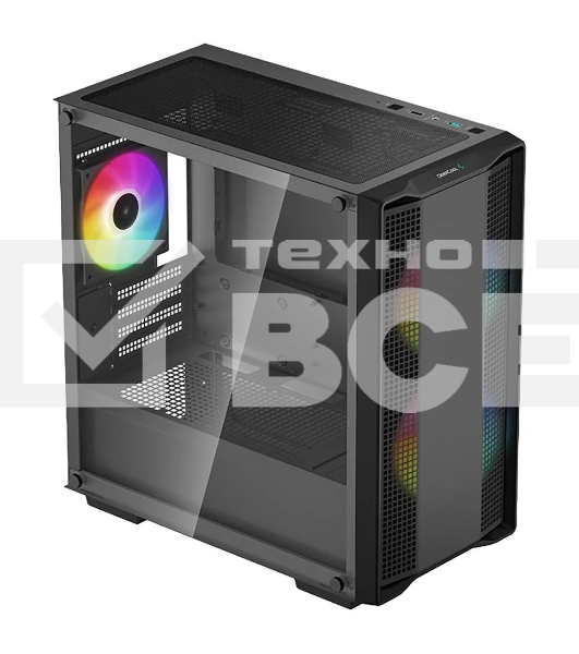Компьютерный корпус DeepCool CC360 ARGB (R-CC360-BKAPM3-G-1) (mATX, без БП, 2xUSB, с окном)