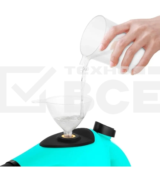 Пароочиститель ручной Kitfort КТ-9138-2 1050Вт черный/зеленый