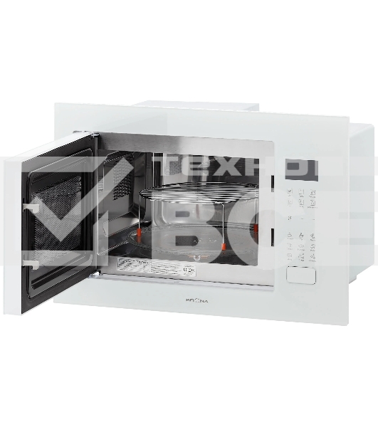 Микроволновая печь встраиваемая Krona REIN 60 WH белый, 25 л, 900 Вт, переключатели - сенсорные кнопочные (Touch Control)
