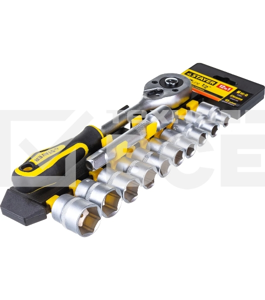 Набор головок STAYER 27750-H12  standard: 1/2 на пластиковом рельсе трещотка удлинитель 10-24мм 12ш