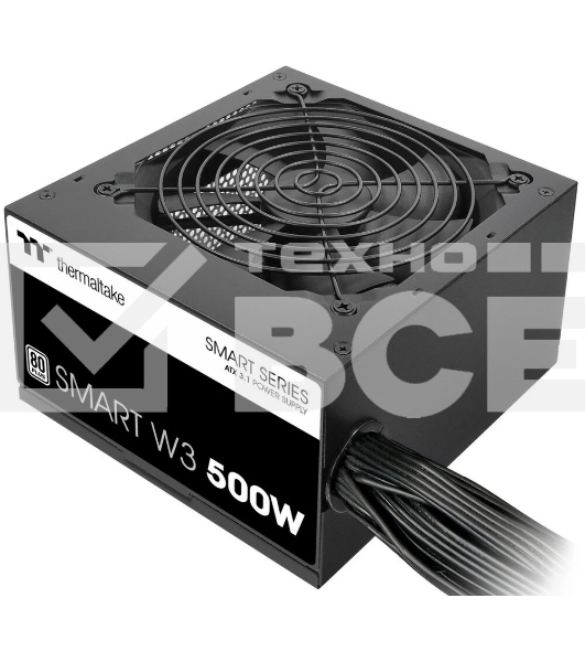 Блок питания Thermaltake Smart RGB 500W (PS-SPW-0500NNFAWE-1), 500Вт, 80 PLUS, 120мм, черный