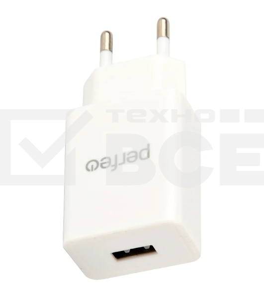 Сетевое зарядное устройство PERFEO с разъемом USB, 1А, белый (I4656)
