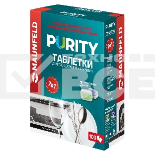 Таблетки для посудомоечных машин Maunfeld Purity all in 1 MDT100ST (100 шт. в упаковке)