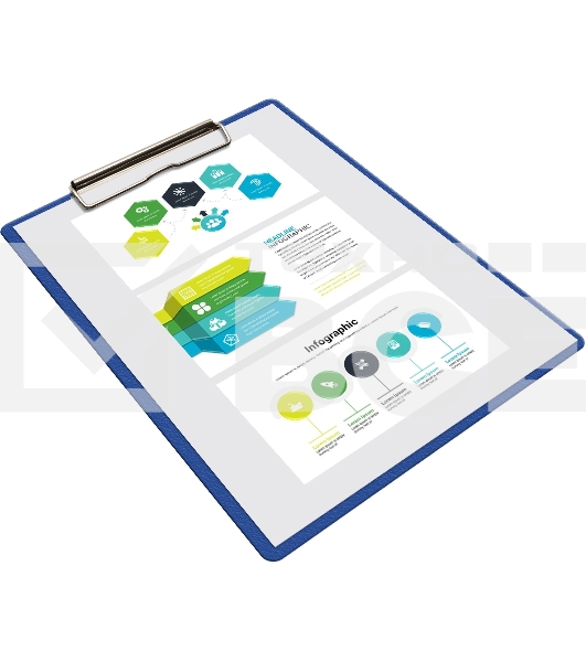 Папка-планшет Silwerhof Eco A4 пластик 1мм синий