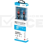 Кабель Maxvi MC-05M red USB-A - microUSB, 2A ток макс. нагрузки 2А, макс. напряжение 5V; стандарт USB 2.0; длина 1м, оплетка TPU, металлические корпуса разъемов, цвет красный, фото2