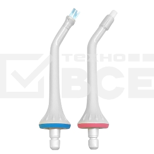 Набор универсальных сменных насадок QUMO QHI-1 (ортодонтическая насадка + насадка с щетинками) для ирригаторов полости рта 