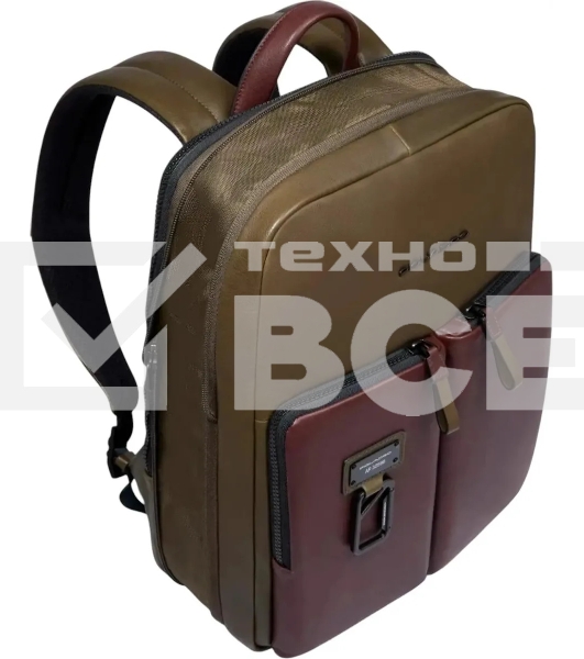 Рюкзак Piquadro Harper CA6311AP/VETM коричневый/зеленый кожа