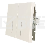 Выключатель 2-кл. с индик. LEZARD СП ZIMA IP20 10А безвинт. зажим, слон. кость 704-9088-112QC, фото2