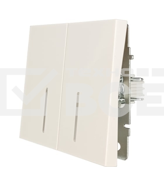 Выключатель 2-кл. с индик. LEZARD СП ZIMA IP20 10А безвинт. зажим, слон. кость 704-9088-112QC