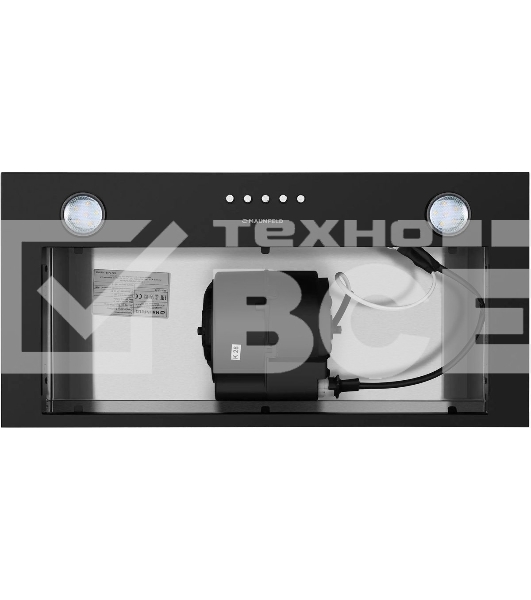 Вытяжка встраиваемая Maunfeld Crosby Singl 60 черный, 60 см, 850 куб. м/ч, 48 дБ