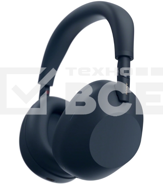 Беспроводные/проводные наушники Sony WH-1000XM6 синий, полноразмерные, Bluetooth + проводной, активное шумоподавление, до 40 ч