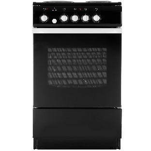 Плита электрическая De Luxe 5004.12э черный, конфорок 4 шт, духовка 46 л, 50 см x 85 см x 50 см