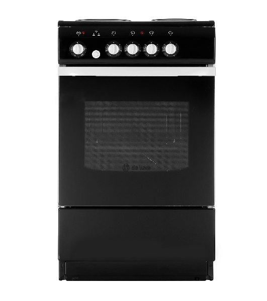 Плита электрическая De Luxe 5004.12э черный, конфорок 4 шт, духовка 46 л, 50 см x 85 см x 50 см