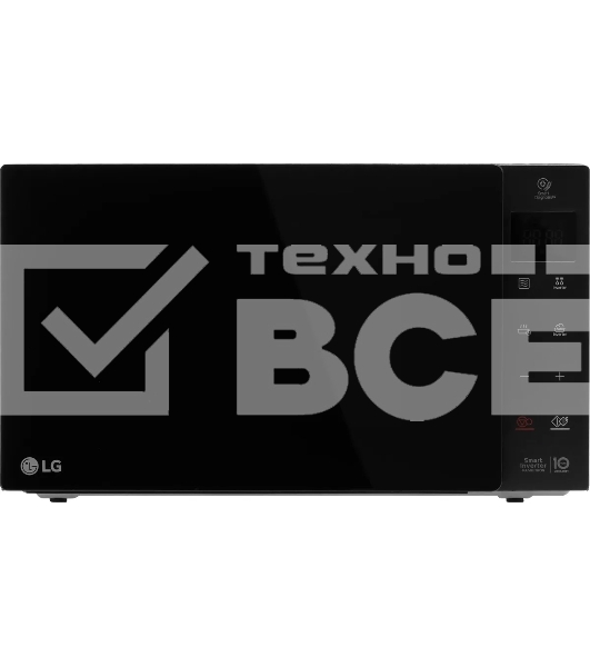 Микроволновая печь LG MW25R35GIS черный, 25 л, 1000 Вт, переключатели - сенсор