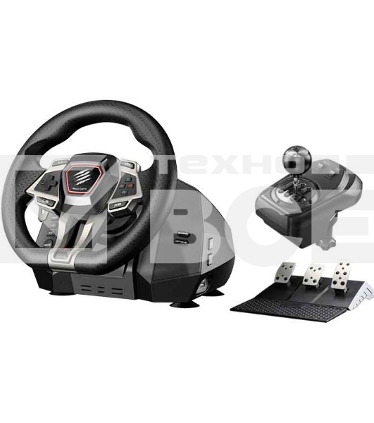 Руль Mad Catz M.2.X. PRO (USB, вибрация, 3 педали, рычаг переключения, D-Pad)