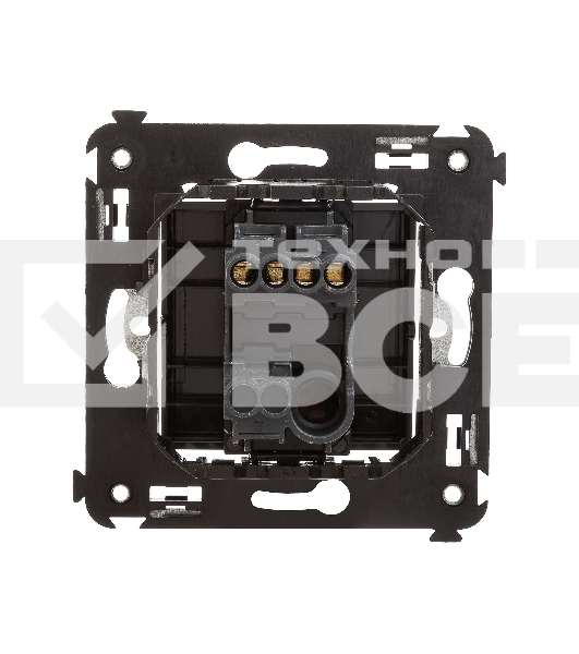 Кнопка одноклавишная DKC Avanti 4412153 в стену, черный матовый