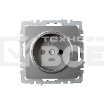 Розетка 1-местная IEK BRITE РС10-1-0-БрС без заземления, без защитных шторок, 10А, сталь, фото4
