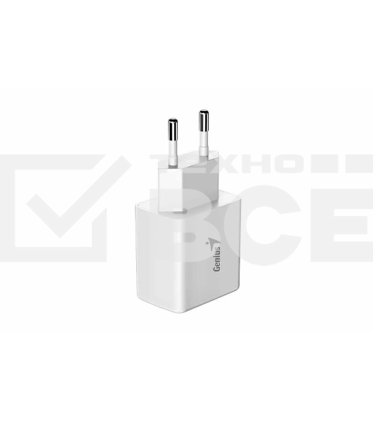 Адаптер Genius PD-20AC. Мощность 20Вт. Совместимость (порт USB-C и порт USB-A)