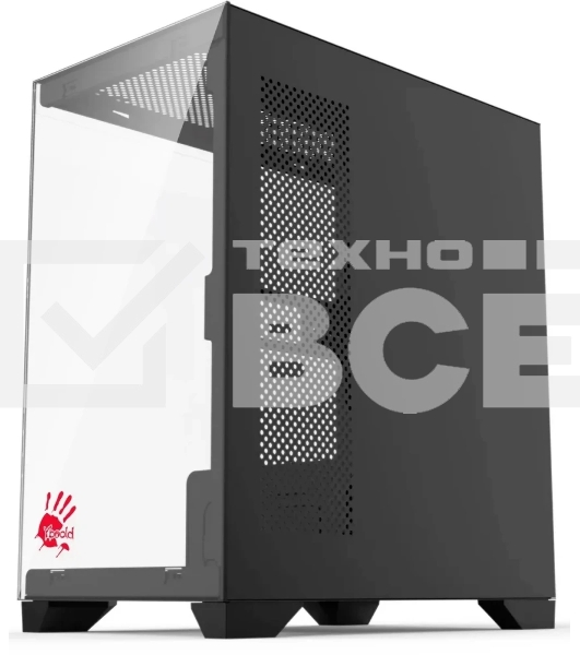 Компьютерный корпус Bloody BD-CC103 черный без БП mATX 7x120мм 1xUSB 2.0 1xUSB 3.0 audio bott PSU