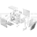 Компьютерный корпус без блока питания Fractal Design Torrent Nano RGb TG Clear Tint, Mini-Tower, 1x180мм RGb, 2xUSB-A 3.2 + 1xUSB 3.2 Type-C mITX, mDTX белый, фото2