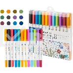 Набор ручек капиллярных Deli Inspira (EU302), d=0.5мм, ассорти чернила, игловидный пишущий наконечник, линия 1.0мм, 12 цветов, фото 1