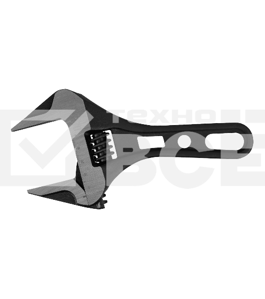 Ключ разводной Denzel 185 мм, CrV, кованый, укороченная рукоятка