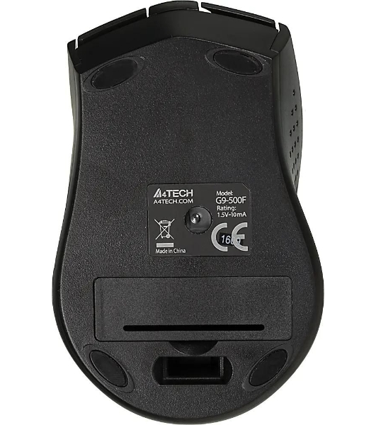 Мышь беспроводная A4Tech G9-500F черный, 1200 dpi, радиоканал, USB, кнопки - 4