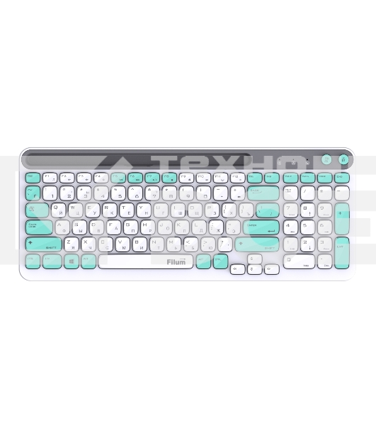 Клавиатура Filum FL-WKB15 беспроводная, Bluetooth, радиоканал, белый